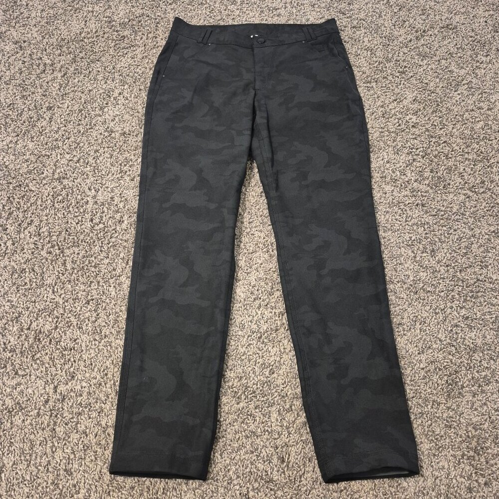 Lululemon ABC Pants Black Camo Stretch Casual Slacks Travel Chino Women's 6